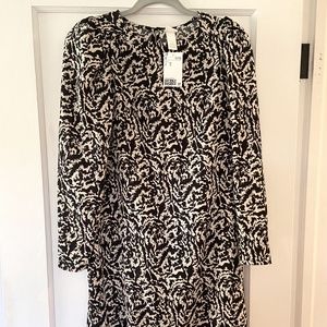 NWT H&M Glam Long-sleeved Printed Party Dress - XS